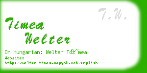 timea welter business card